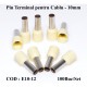 Pin Terminal de Cablu E10-12 Crem, 100Buc/Set