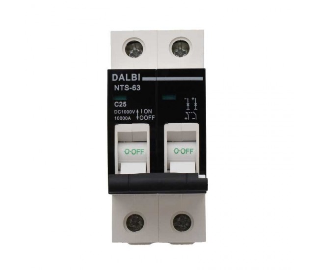 Siguranta MCB Fotovoltaica DC 1000V 2P 25A Curba C DALBI