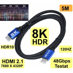 Cablu HDMI 8K HDTV 2.1V / 5M Cablu HDMI 8K HDTV 2.1V / 5M