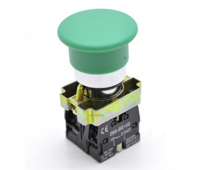 Buton Motor 220V Ciuperca Revenire ON-OFF BC35 Verde