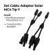 Set Cablu Adaptor Solar MC4 Tip Y, Conector Ramificare pentru Panouri Fotovoltaice, 1000V, Compatibil 4-6 mm²
