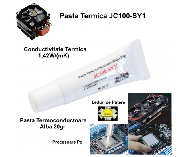 Pasta Termoconductoare JC100-SY20 / Alba 20gr