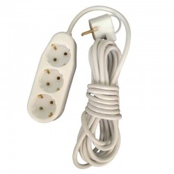 Prelungitor Electric Ceramic, 3 prize-5m, Cablu 3x1mm din Cupru Prelungitor Electric Ceramic, 3 prize-5m, Cablu 3x1mm din Cupru