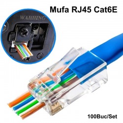 Mufa UTP Plastic CAT6E + CUT 100b/set Mufa UTP Plastic CAT6E + CUT 100b/set