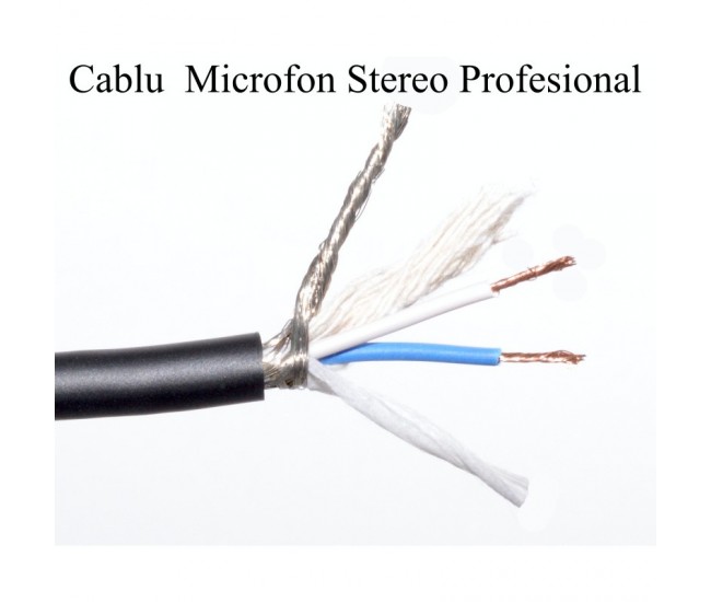 Cablu Microfon Stereo 6mm Profesional/100m