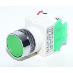 Intrerupator Push Motor LAY-7 Verde