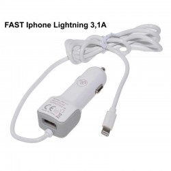 Incarcator Auto Fast 3,1A Iphone - Lightning si USB Incarcator Auto Fast 3,1A Iphone - Lightning si USB