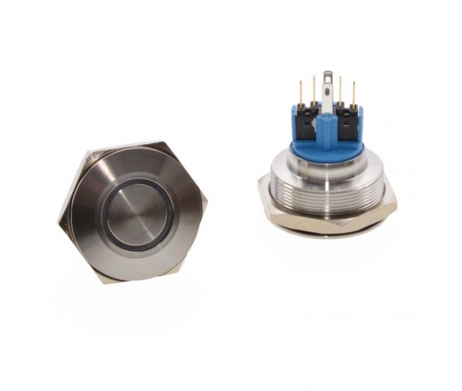 Push Buton 30mm/24V Led Verde