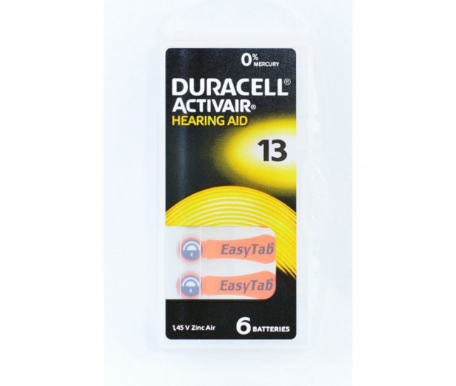 Baterii Auditive Duracell PR13, 6buc/set