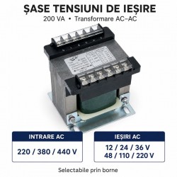Transformator de Comanda BK-200VA 220/380/440V cu Iesiri Multiple DALBI