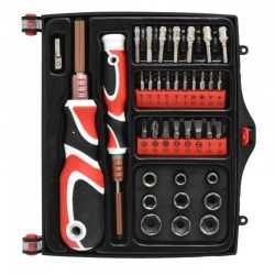 Trusa 37 Piese cu Chei Tubulare si Surubelnite 6095-37 Trusa 37 Piese cu Chei Tubulare si Surubelnite 6095-37
