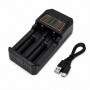 Incarcator Universal pentru Acumulatori Li-ion 2 Sloturi 18650 USB Type-C DALBI