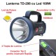 Lanterna TD-298 cu Led 100W si 3 Faze de Lumina / Acumulator LI-Po