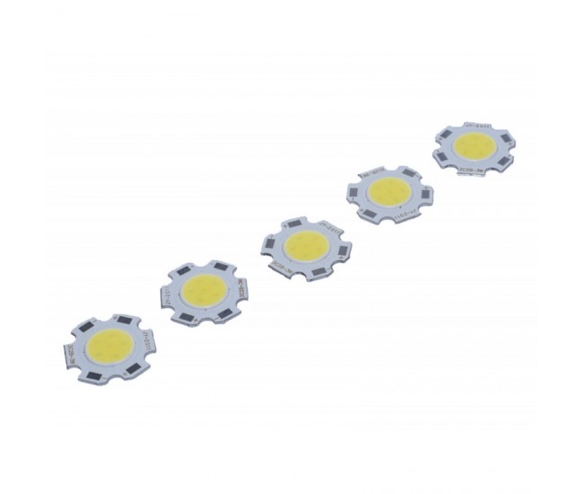 Led Cob 11mm, Putere 7W Alb-Rece