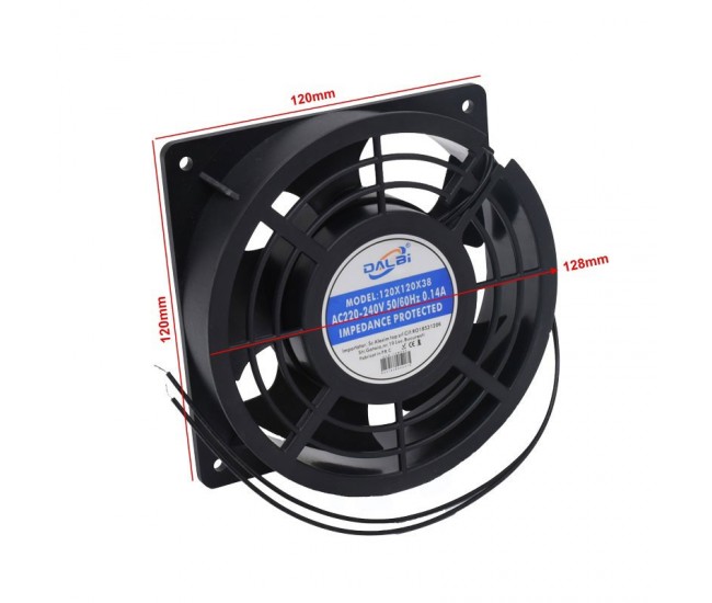 Ventilator Axial de Carcasa 120x120x38mm, 220V AC