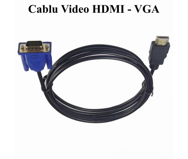 Cablu Video HDMI la VGA / 3m