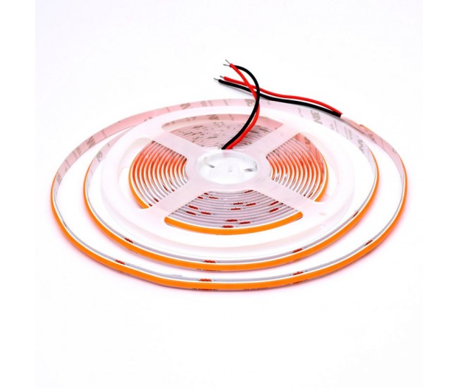 Banda Cob Led 24V - 8mm / 320led/ml - 11W/ml, Roz - Interior IP20 - 5m/rol