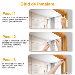 Garnitura Alba Autoadeziva de Etansare - Ferestre / Usi - 10m/Rol Garnitura Alba Autoadeziva de Etansare - Ferestre / Usi - 10m/Rol