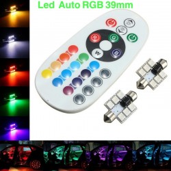 Led RGB Auto 39 mm cu Telecomanda Led RGB Auto 39 mm cu Telecomanda