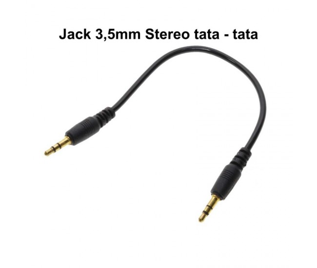 Cablu Audio Jack 3,5mm Tata-Tata/20cm