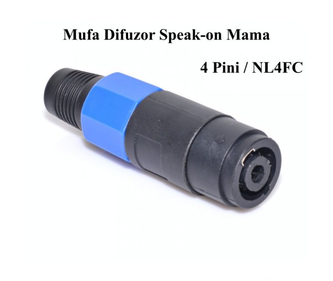 Mufa Difuzor Speakon Mama 4 Pini cu Cauciuc