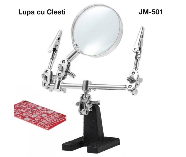 Lupa cu Suport si Clesti JM-501