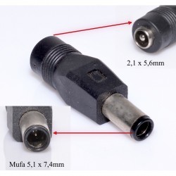 Mufa Alimentare DC 5x7,4/2,1 mm Mufa Alimentare DC 5x7,4/2,1 mm