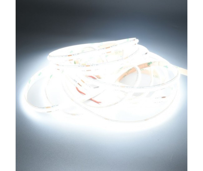 Banda Led Cob 560D/m - Lumina 2 in 1 Alb 2700K-6500K - 24V/2 Fire - 8mm - 10W/m -  RA 90, Protectie IP20 - Rola/5m