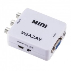 Convertor mini VGA2AV / VGA-3RCA / HDV-555 Convertor mini VGA2AV / VGA-3RCA / HDV-555