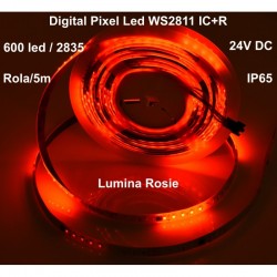 Banda Led 24V Rosu, Digital WS2811 IC+R, 120led/m - IP65 Banda Led 24V Rosu, Digital WS2811 IC+R, 120led/m - IP65