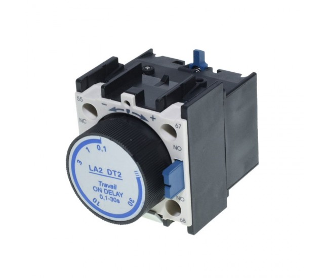 Releu Auxiliar (Timer Contactor) LA2 DT2 0,1-30sec