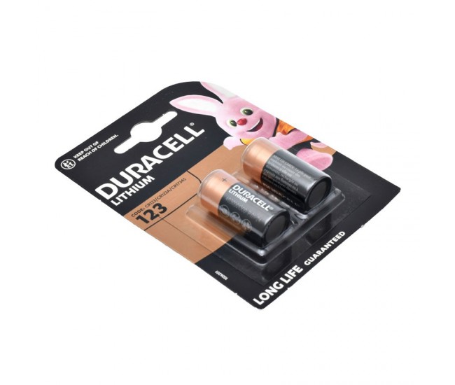 Baterie Duracell Lithium CR123/3V - Blister 2Buc