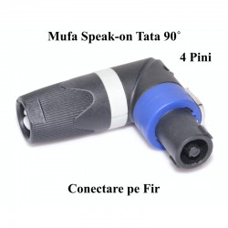 Mufa Difuzor Cot 90˚ Speakon Tata 4 Pini Mufa Difuzor Cot 90˚ Speakon Tata 4 Pini