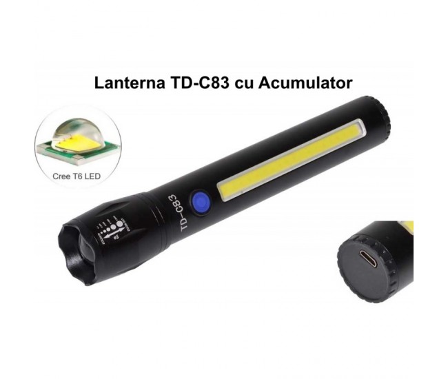 Lanterna TD-C83-7W cu Acumulator