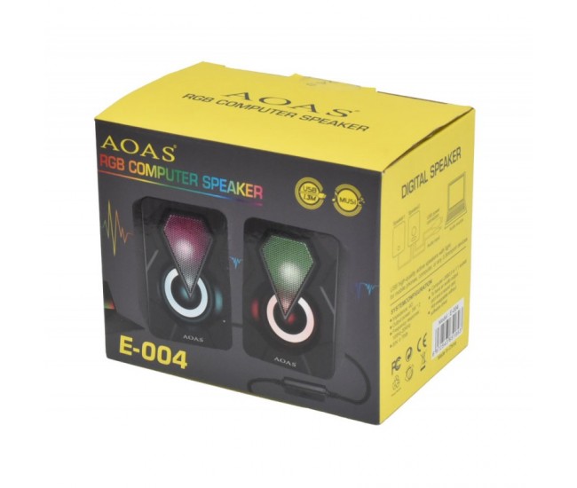 Boxe pentru Calculator cu Leduri RGB si Usb E-004