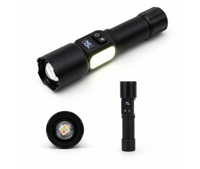 Lanterna LED Reincarcabila 4 LED-uri 6000mAh cu Powerbank, Magnet si Zoom DALBI