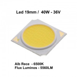 Led Cob 19mm, Putere 40W Led Cob 19mm, Putere 40W