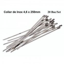 Colier de Inox 4,6 x 250mm, 20Buc/Set Colier de Inox 4,6 x 250mm, 20Buc/Set