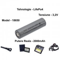 Acumulator LifePo4 - 18650 / 3,2V-2000mAh Acumulator LifePo4 - 18650 / 3,2V-2000mAh