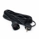 Prelungitor negru 3x1,5mm², lungime 10m, cu stecher si cupla cauciucata, 250V AC 10A, 2500W