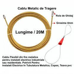 Fir Metalic de Tragere Cablu Electric 4mm x 20M Fir Metalic de Tragere Cablu Electric 4mm x 20M