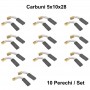 Perii Colectoare Carbuni 5x10x28 cu Arc - U / 10Set/Punga