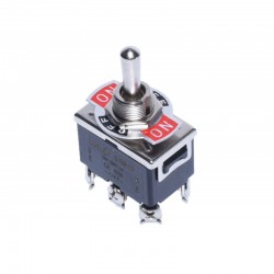 Intrerupator Basculat Dublu 6P cu Revenire / On-Of-On Intrerupator Basculat Dublu 6P cu Revenire / On-Of-On