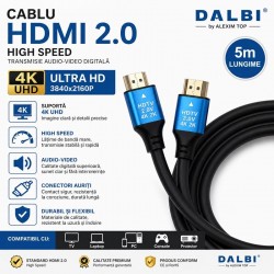 Cablu HDMI 2.0 4K UHD High Speed HDTV DALBI 5m