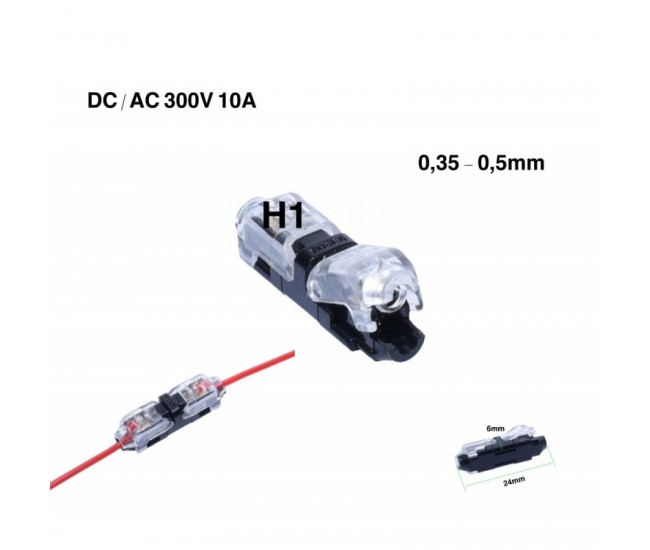 Conector H1 cu Blocare, 300V-10A