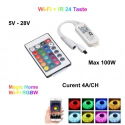 Controler Smart Magic Wifi Led RGBW + Telecomanda 24 Controler Smart Magic Wifi Led RGBW + Telecomanda 24
