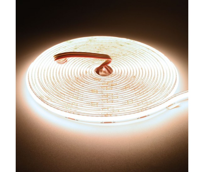 Banda Led Digital Cob 576D/m - Lumina 3 in 1 Alb 2700K-4500K-6500K - 24V/3 Fire - 8mm - 10W/m -  RA 90, Protectie IP20 - Rola/5m