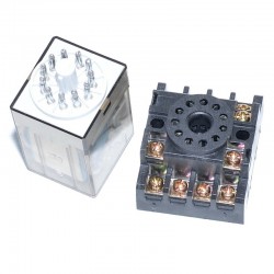 Releu Industrial 48V–DC/11P cu Soclu Releu Industrial 48V–DC/11P cu Soclu