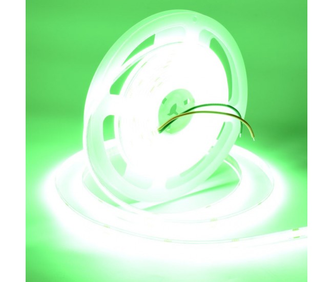 Banda Cob Led 24V - 8mm / 320led/ml - 11W/ml, Verde - Interior IP20 - 5m/rol