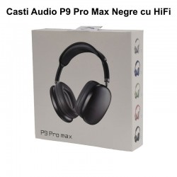 Casti Audio WiFi P9 Pro Max cu Bluetooth 5.3 / Negru Casti Audio WiFi P9 Pro Max cu Bluetooth 5.3 / Negru